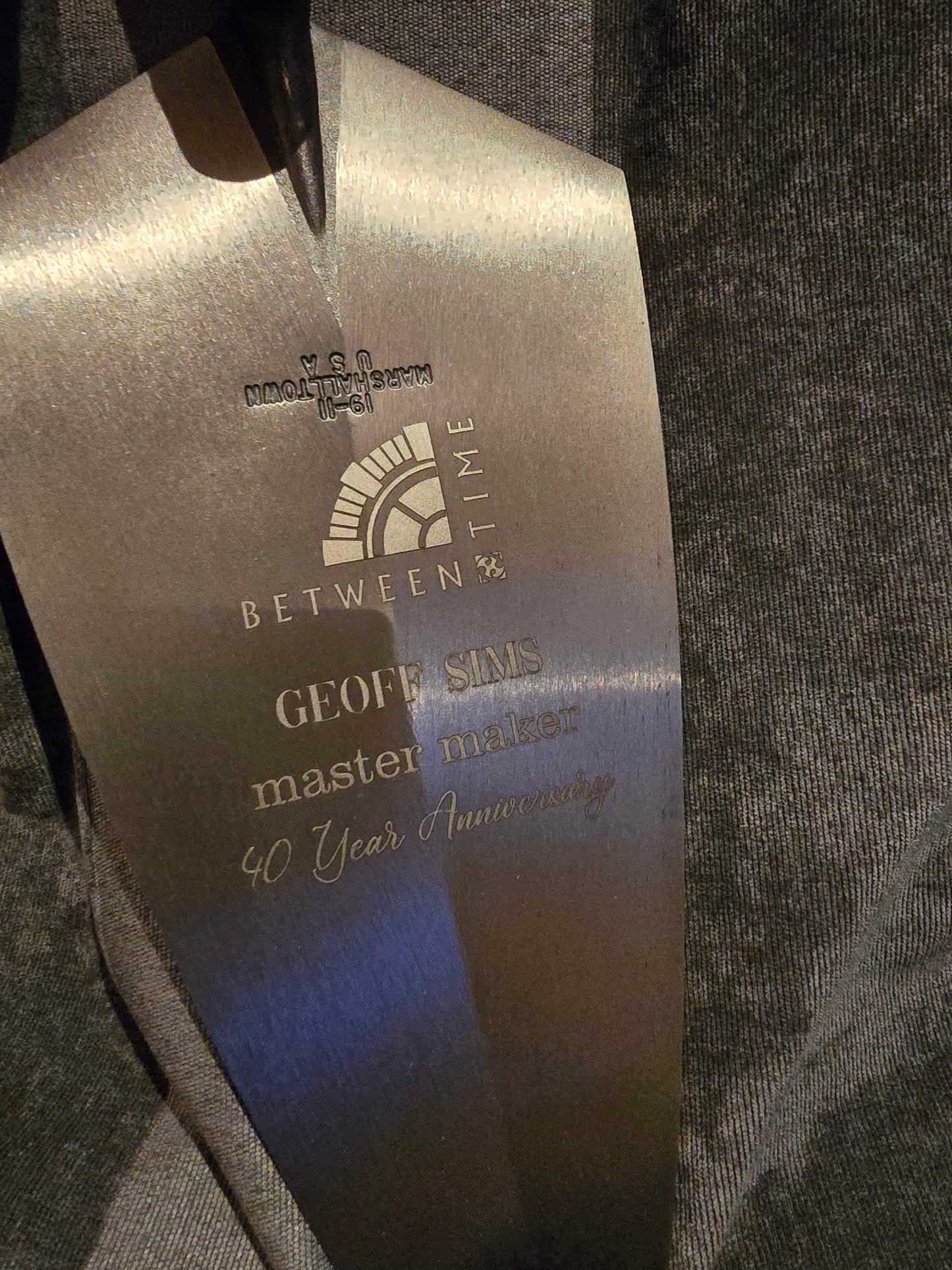Engraved marshalltown trowel