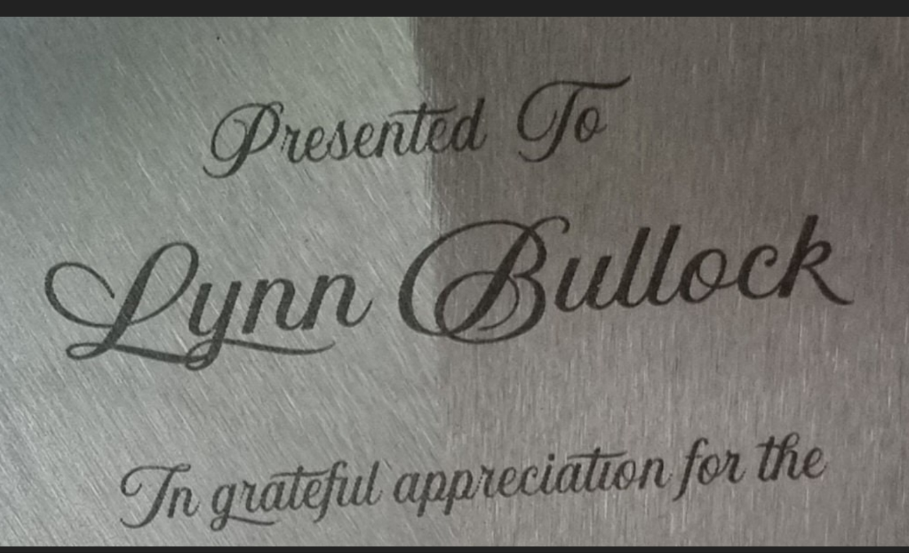 Engraved trowel