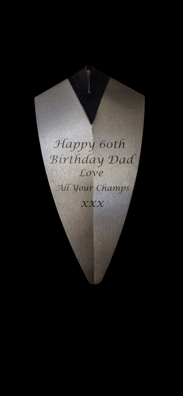 Engraved trowel