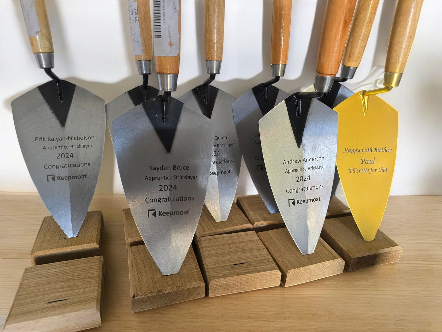 Gold Engraved trowel