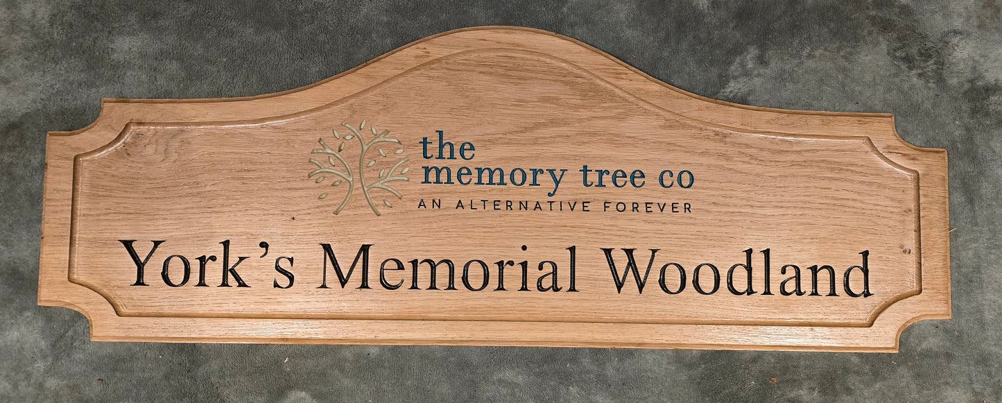 Large Oak sign 800mm x 250mm