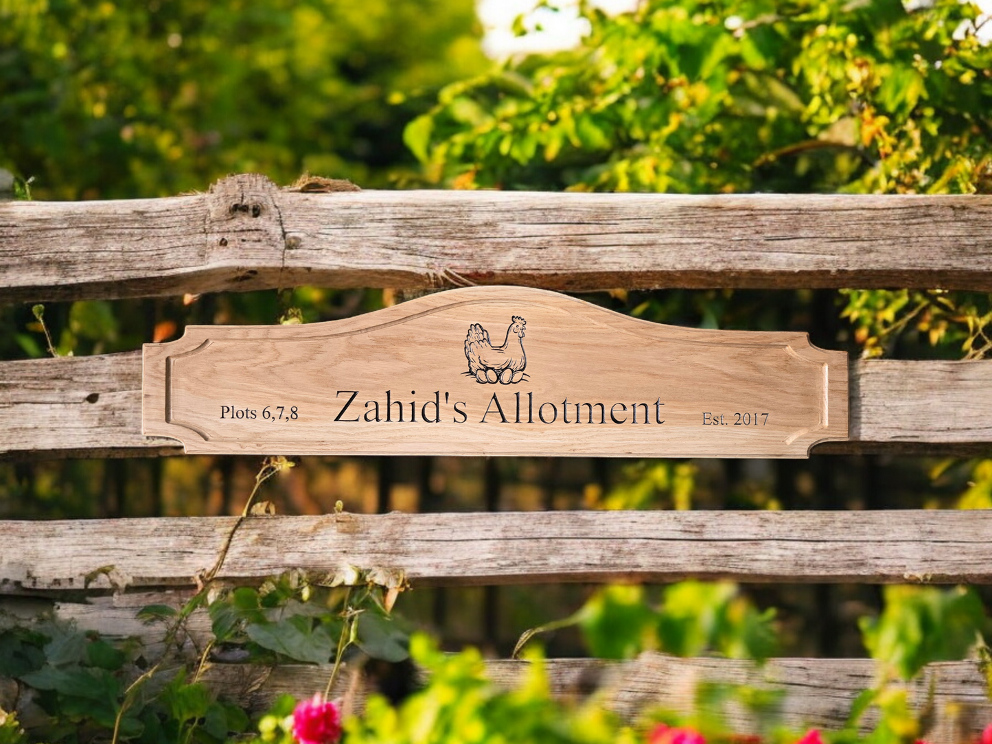 Large Oak sign 800mm x 250mm