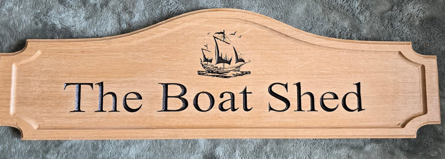 Large Oak sign 800mm x 250mm